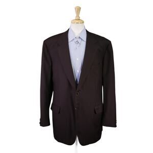 Brioni Brown Metal Button Palatino Wool Blazer Jacket 52L